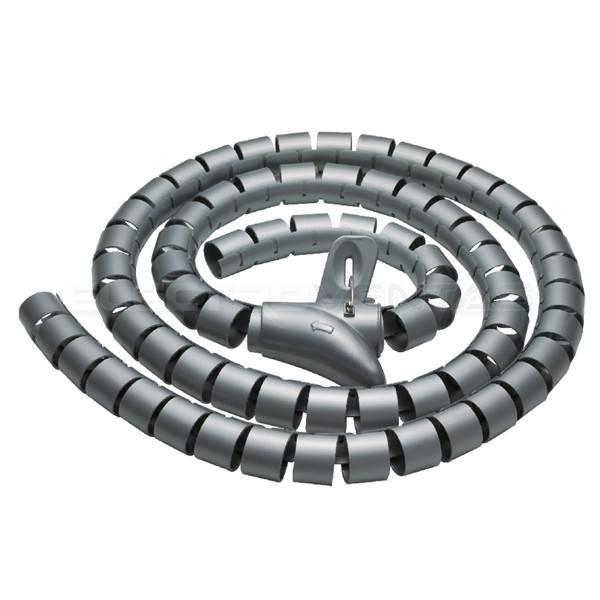 ORGANIZADOR DE CABLES ESPIRAL 2 METROS, ANCHO 2CM, LARGO 2M, GRIS. DINON