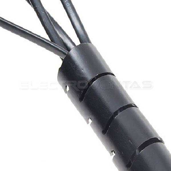 ORGANIZADOR DE CABLES ESPIRAL 2 METROS, ANCHO 2CM, LARGO 2M, GRIS. DINON