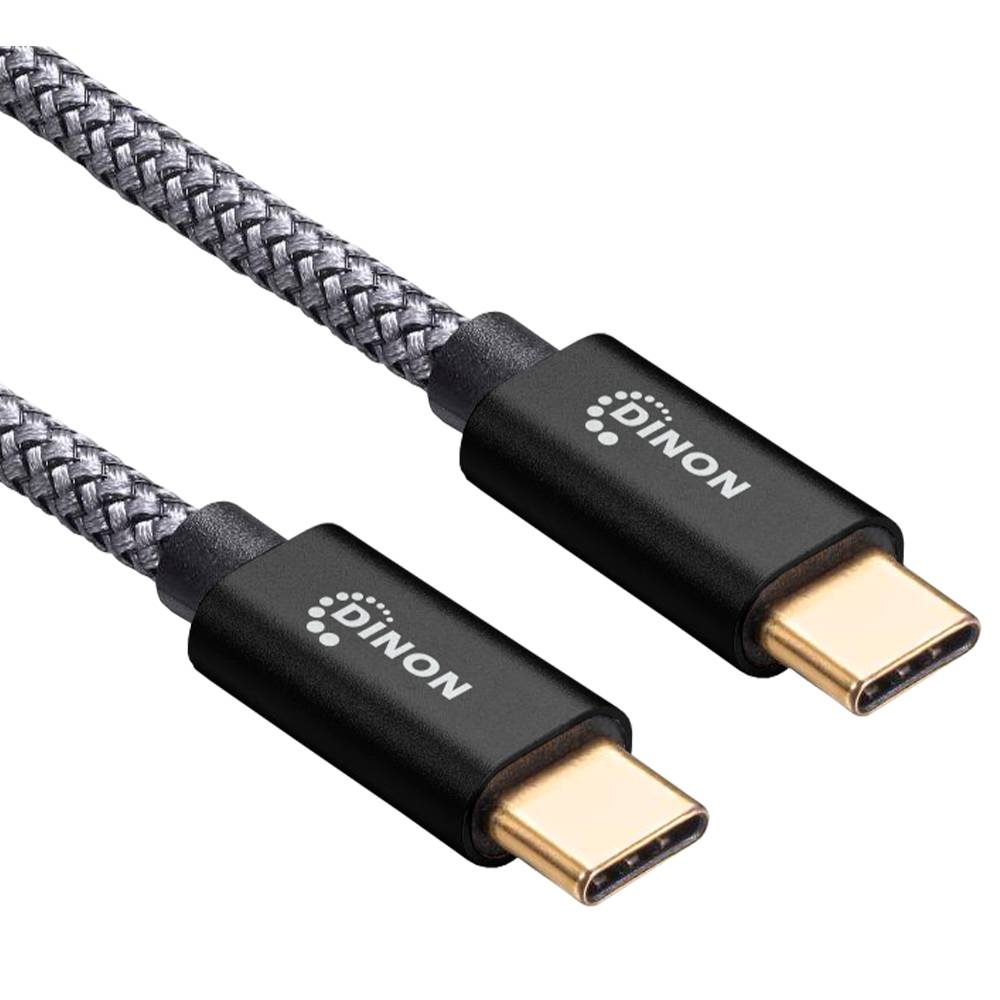 CABLE USB-C A USB-C 3.1, 10GBPS, 3MTS, CONECTOR METALICO, NEGRO DINON