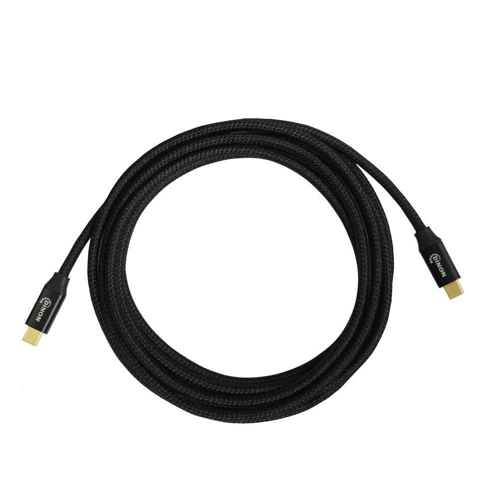 CABLE USB-C A USB-C 3.1, 10GBPS, 3MTS, CONECTOR METALICO, NEGRO DINON