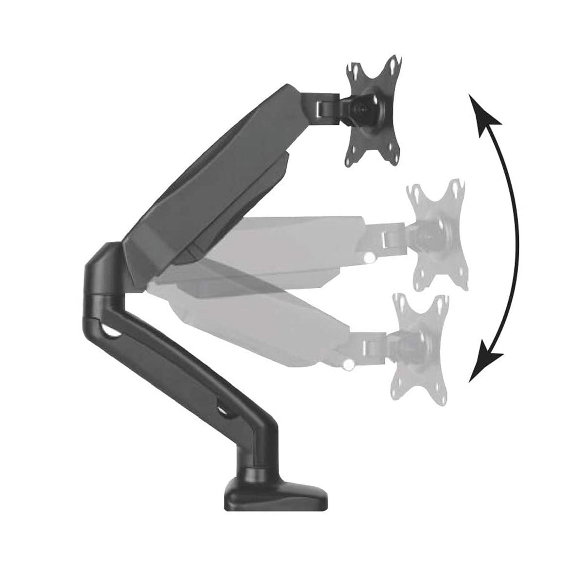 SOPORTE ERGONOMICO LCD MESA 1 BRAZO, 13-27', GIRO 180°, VESA 100X100