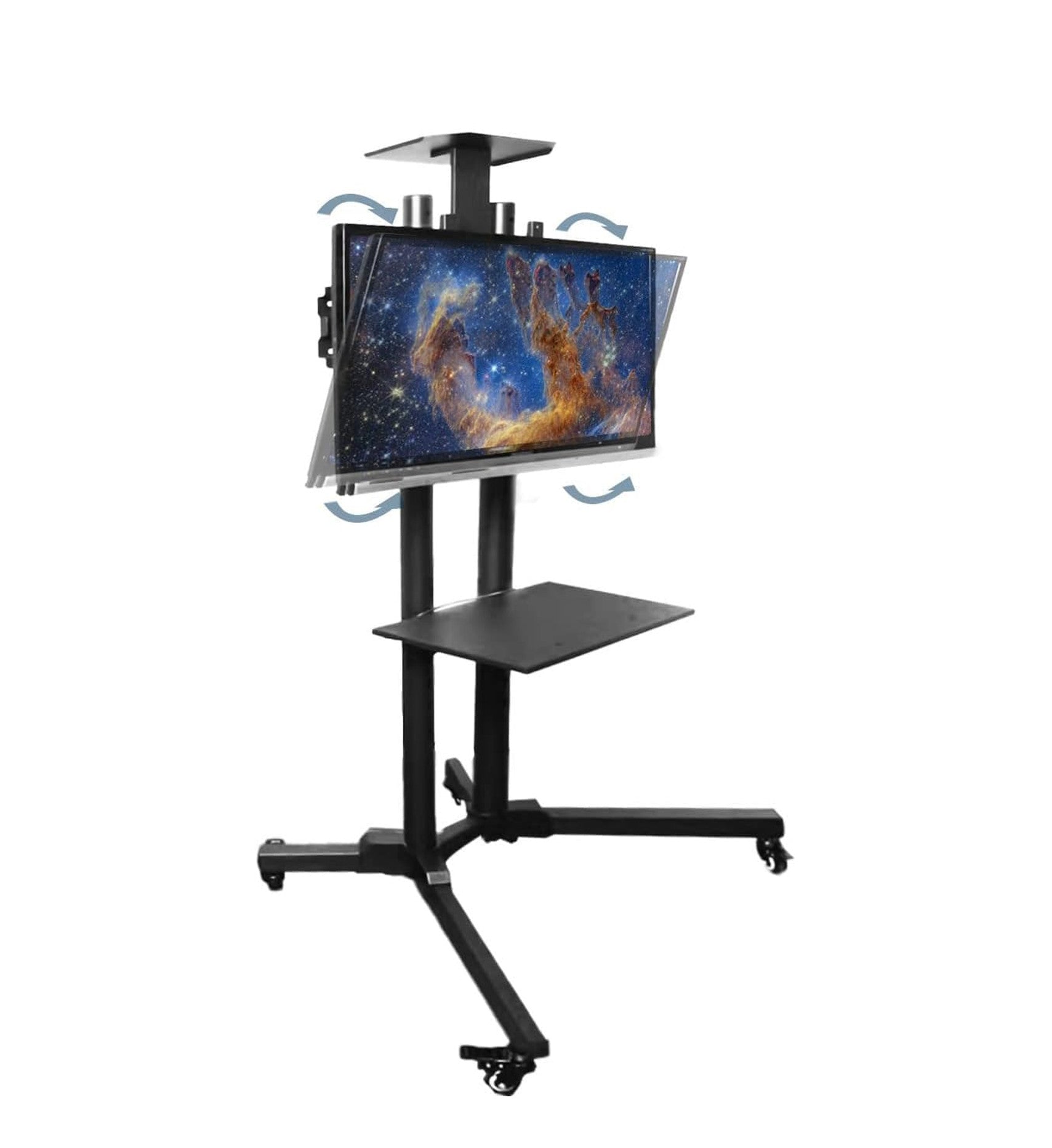 SOPORTE PARA TV LCD LED TIPO PEDESTAL, CON RUEDAS 32-65, VMAX 600X400, 50KG.