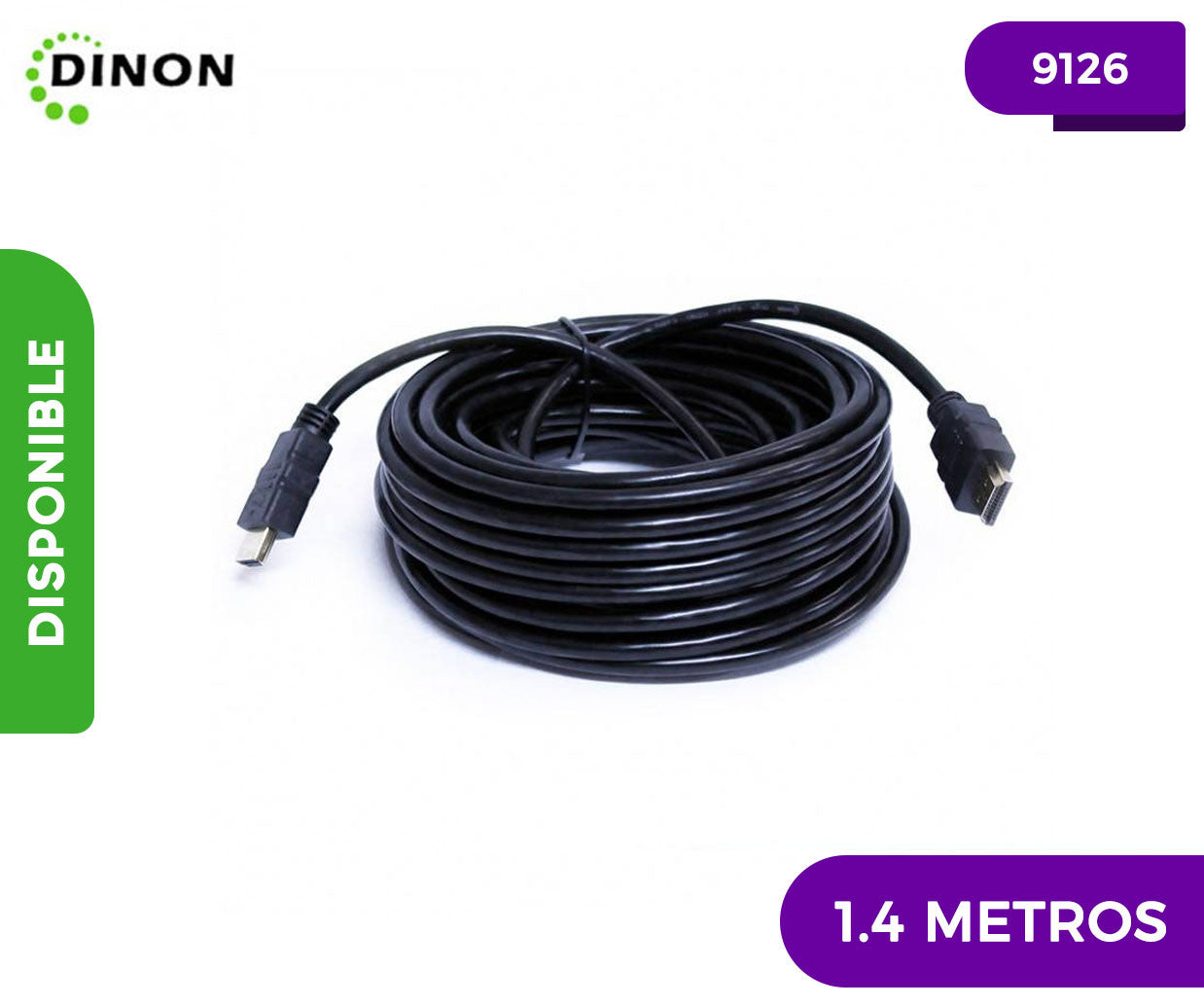 CABLE HDMI 10M. M/M, 1.4, CONECTORES BAÑO ORO