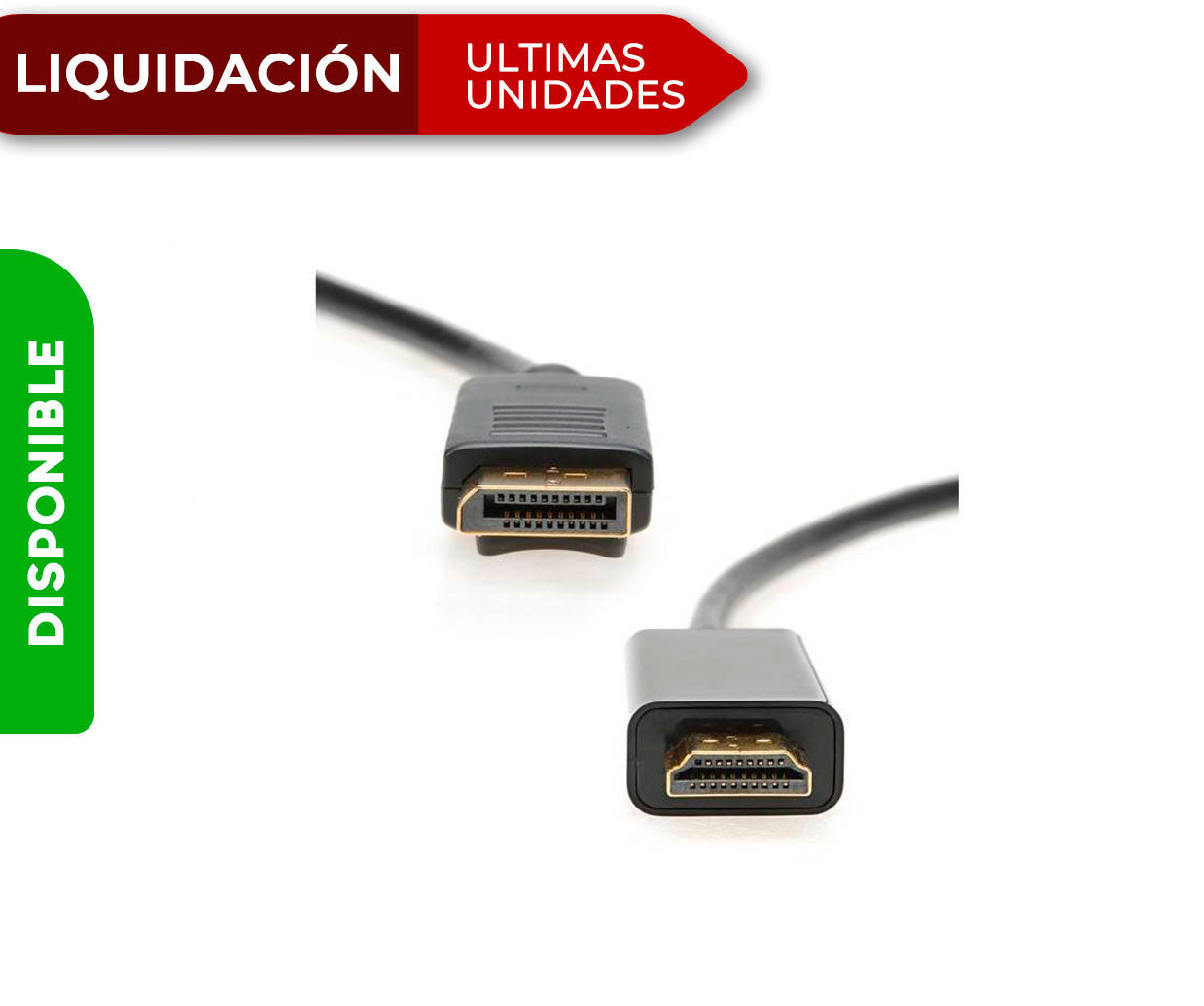 CABLE DISPLAY PORT MACHO A HDMI MACHO 1 METRO, NEGRO DINON